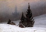 Caspar David Friedrich Canvas Paintings - Winter Landscape